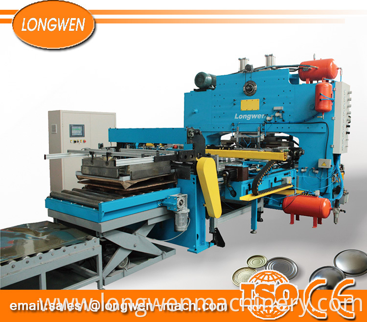 Hydraulic punch press for food / beverage / chemical / milk power can